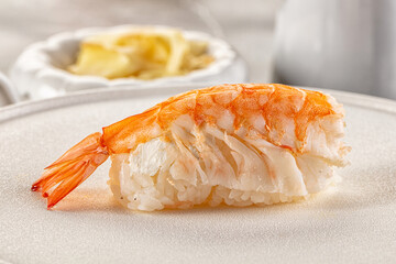Japanese cuisine - sushi with prawn