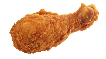 Crispy Fried Chicken Drumstick Isolated on Transparent Background Ready to Enjoy as a Snack