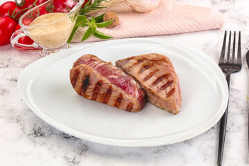 Delicous grilled tuna dish steak