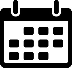 Calendar Flat Icon Vector Minimal Schedule or Date Reminder Symbol