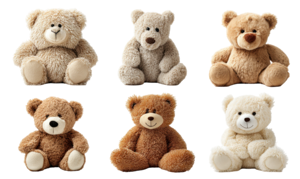 Assorted teddy bears