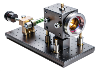 laser interferometer isolated on white background PNG, AI GENERATED