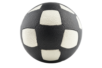 Black and white soccer ball isolated on white
