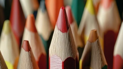 Colorful pencils arranged for an artistic project in a creative workspace - Powered by Adobe