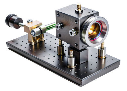 laser interferometer isolated on white background PNG, AI GENERATED