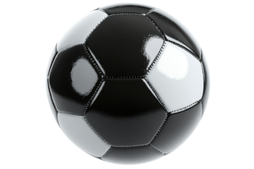 Black and white soccer ball with extra shine
