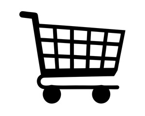 shopping cart icon vector on white background