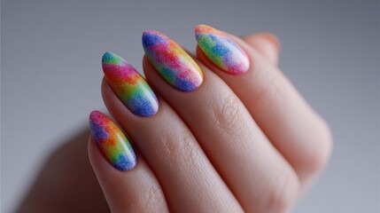Fototapeta premium Colorful Nail polish pattern background,Bottles of nail polish, each containing liquid cosmetics,Set colors nail polish isolated on color background,beauty,fashion concept,space for text.