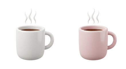 Obraz premium Coffee creations: from steaming hot espresso to heartwarming latte art, adorned with rich brown beans