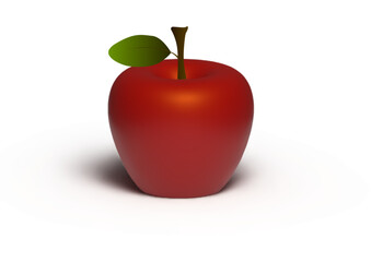 Red Apple 3D Realistic