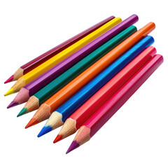 Fototapeta premium Colorful pencils arranged diagonally (1)