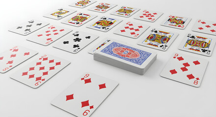 Playing cards on the table