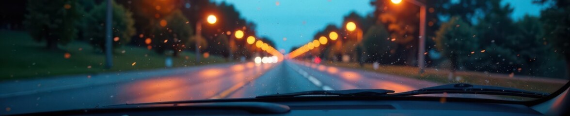 Simple windshield icon, single crack displayed ,  repair shop,  damage repair,  car