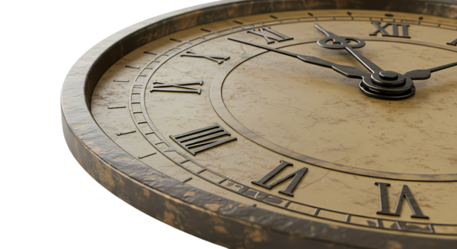 Times Rustic Embrace A CloseUp of an Antique Clock