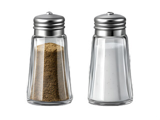 glass salt and pepper shaker isolated on white background PNG, AI GENERATED