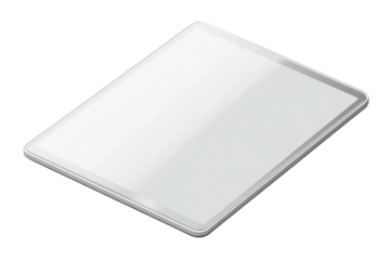 Futuristic transparent tablet with reflections
