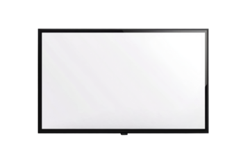 Flat screen television with thick black frame
