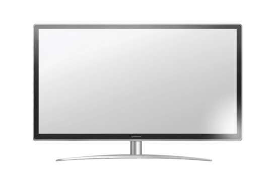 Ultra-wide desktop monitor with black bezel
