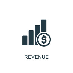Revenue growth chart with dollar sign icon business finance concept