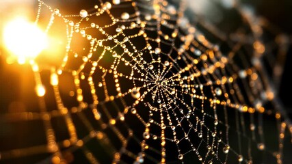 Shimmering spiderweb with morning dew in abstract light background High quality natural video footage
4k cenamatic video short
