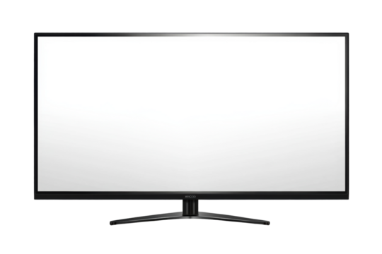 Curved television with glossy black bezel
