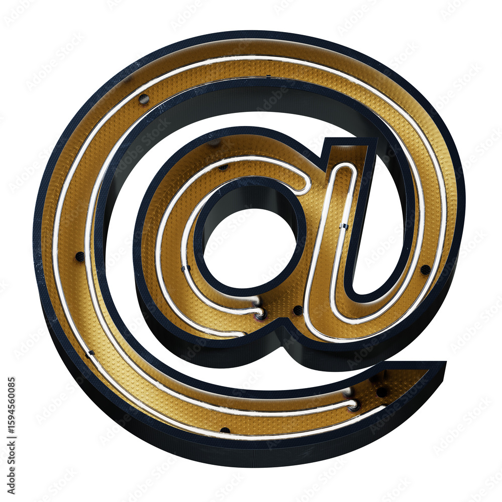 Aufkleber bright neon font with fluorescent tubes.metallic futuristic cyberpunk alphabet. 3d rendering isolate