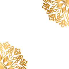 luxury islamic arabic golden mandala for indian wedding invitation card template design gold mandala ornament white background	
