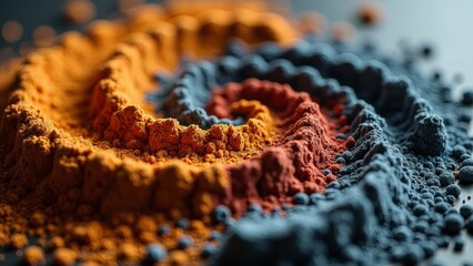 Close up of Spice Texture Art