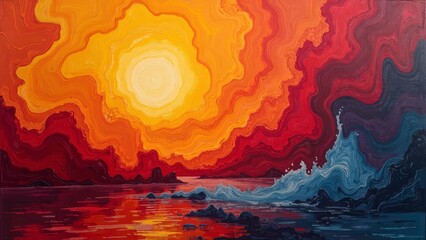 Colorful Landscape Art Creation