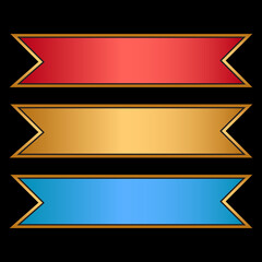 Luxury Golden Border Set Arabic Islamic Banner Title Frame Text Box 	