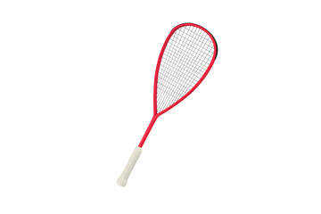 Glossy Squash Racket and Balls Mockup. 3d illustration