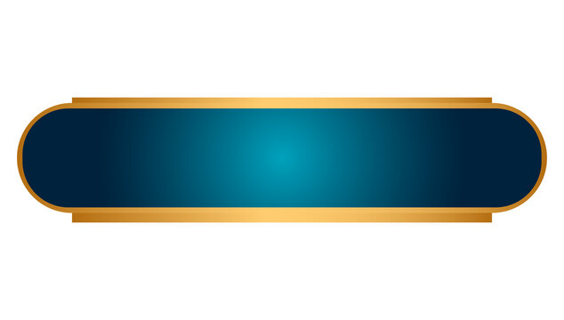 luxury blue arabic islamic text box title frame gold border