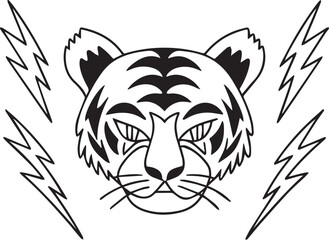 tiger head vector