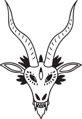 head of the head of a goat  evil