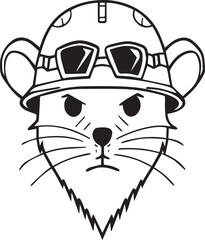 veteran rat illustration 