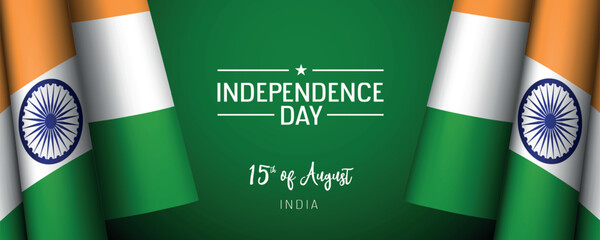 India independence day vector banner, greeting card