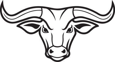 vector illustration of a bull