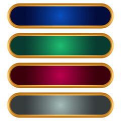 Fototapeta premium Luxury White Golden Set Arabic Islamic Banner Title Frame Text Box In Png Transparent Background 