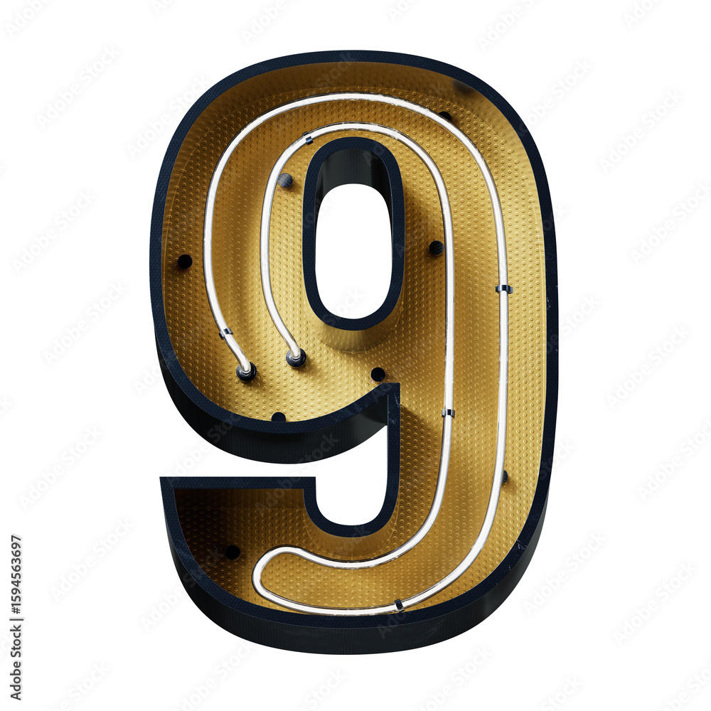 Poster bright neon font with fluorescent tubes.metallic futuristic cyberpunk alphabet. 3d rendering isolate
