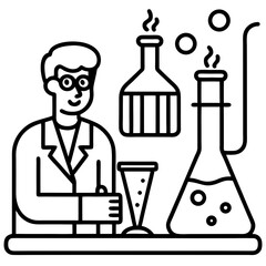 Minimalist Research Lab Vector Scene