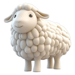 3d rendering icon alpaca illustration PNG. cartoon minimal style alpaca on transparent isolated background.