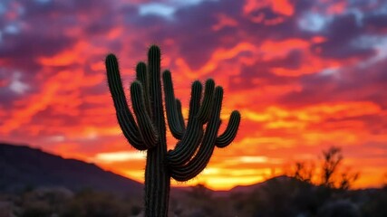 Saguaro cactus at sunset in the desert spuper quality HD video footage
high quality cenematic nature video