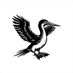 Obraz premium Bird with wings spread