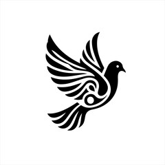 Obraz premium Stylized dove in flight