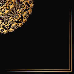 luxury Mandala hand drawn illustration in  floral style for wedding invitation card template