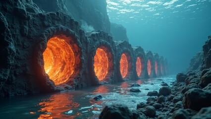 Science fiction scene art creation