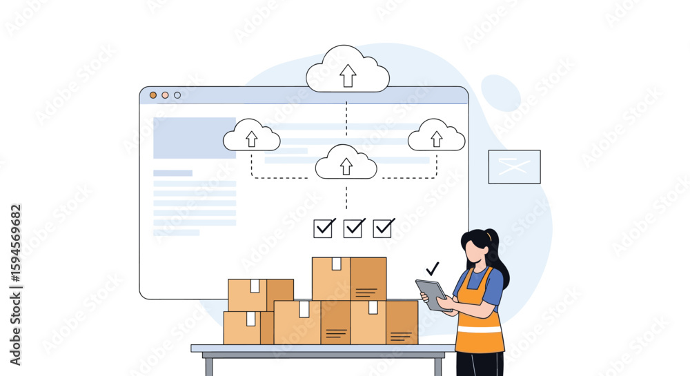 Aufkleber efficiently manage your inventory with cloud based logistics and real time order tracking system for