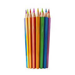 Fototapeta premium Bundled colored pencils in a vibrant array of hues