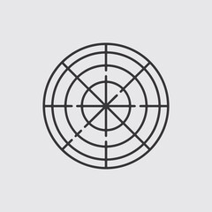 Vector art of concentric circles forming a target or bullseye symbol