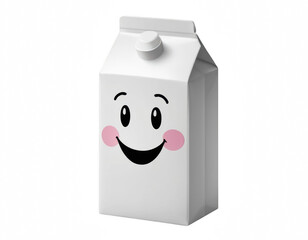 Obraz premium against a plain black backdrop, a white, carton is presented in a three quarter view. the carton is sealed at the top, with a cap like feature at the apex